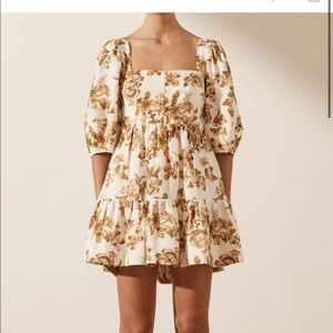 Shona Joy Bella Linen Open Back mini summer dress